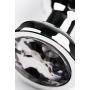 Silver anal plug TOYFA Metal with white round-shaped gem, length 9 cm, diameter 1,5-4 cm, weight 205 gr - 6