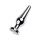 Silver anal plug TOYFA Metal with white round-shaped gem, length 9 cm, diameter 1,5-4 cm, weight 205 gr
