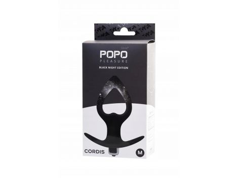TOYFA POPO Pleasure Anal Plug Cordis M Vibro Black - 2