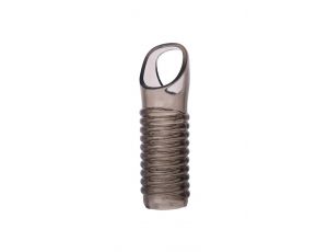 ToyFa XLover, Penis sleeve, for enlargement, TPE, transparent black, 11 cm