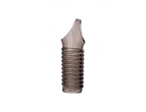 ToyFa XLover, Penis sleeve, for enlargement, TPE, transparent black, 11 cm - 2
