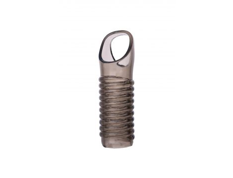 ToyFa XLover, Penis sleeve, for enlargement, TPE, transparent black, 11 cm