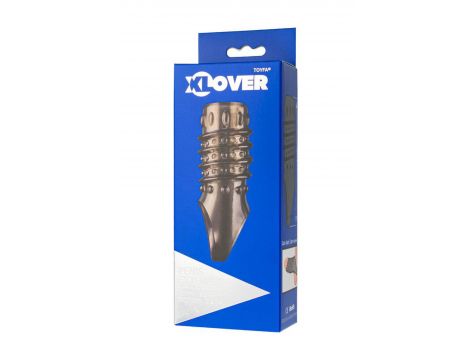 ToyFa XLover, Penis sleeve, for enlargement, TPE, transparent black, 10,5 cm - 3