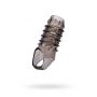 ToyFa XLover, Penis sleeve, for enlargement, TPE, transparent black, 10,5 cm - 2