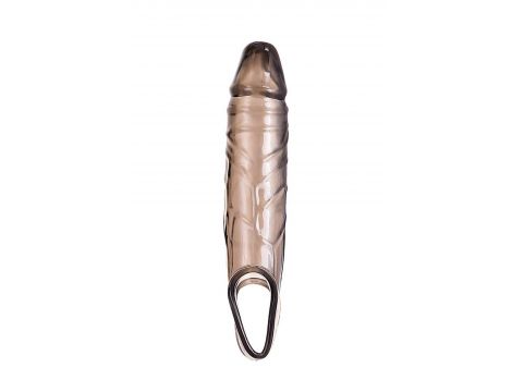 ToyFa XLover, Penis sleeve, for enlargement, TPE, transparent black, 15,5 cm - 9
