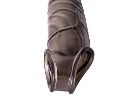 ToyFa XLover, Penis sleeve, for enlargement, TPE, transparent black, 15,5 cm - 10