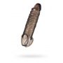 ToyFa XLover, Penis sleeve, for enlargement, TPE, transparent black, 15,5 cm - 4