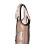 ToyFa XLover, Penis sleeve, for enlargement, TPE, transparent black, 15,5 cm - 12