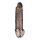 ToyFa XLover, Penis sleeve, for enlargement, TPE, transparent black, 15,5 cm