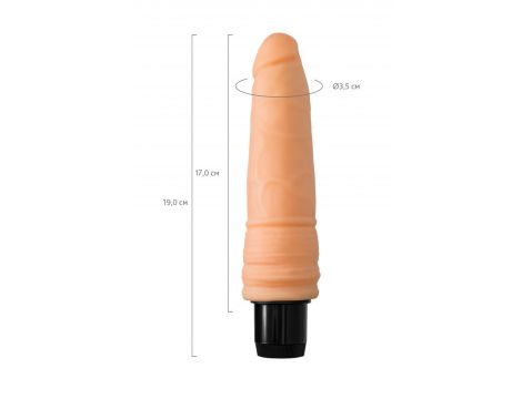 Wibrator realistyczny A Toys z pierścieniami 19 cm - 6