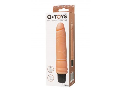 Wibrator realistyczny A Toys z pierścieniami 19 cm - 5