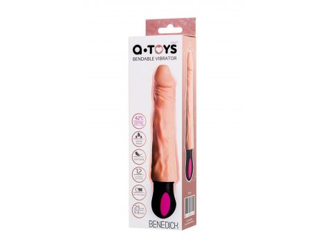Wibrator grzewczy elastyczny TPE A-Toys Benedick 19 cm - 11