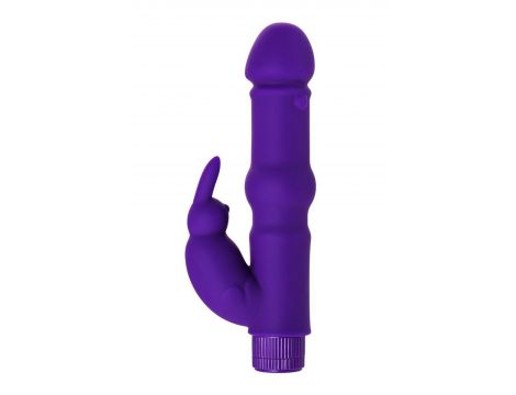 A-TOYS, Vibrator with clitoral stim, Silicone, Purple, 18 cm - 4