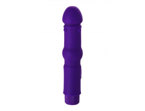 A-TOYS, Vibrator with clitoral stim, Silicone, Purple, 18 cm - 8
