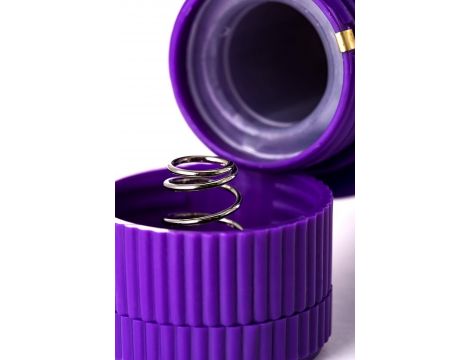 A-TOYS, Vibrator with clitoral stim, Silicone, Purple, 18 cm - 10