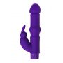 A-TOYS, Vibrator with clitoral stim, Silicone, Purple, 18 cm - 5