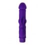 A-TOYS, Vibrator with clitoral stim, Silicone, Purple, 18 cm - 4