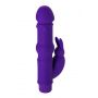 A-TOYS, Vibrator with clitoral stim, Silicone, Purple, 18 cm - 8