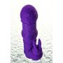 A-TOYS, Vibrator with clitoral stim, Silicone, Purple, 18 cm - 13