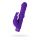 A-TOYS, Vibrator with clitoral stim, Silicone, Purple, 18 cm