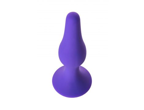 Korek analny silikonowy z przyssawką A-Toys fioletowy 10 cm - 4