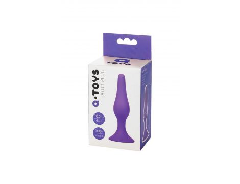 Korek analny silikonowy z przyssawką A-Toys fioletowy 10 cm - 9