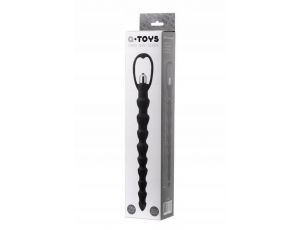 Analny łańcuszek wibracyjny A-Toys silikonowy czarny 32,7 cm