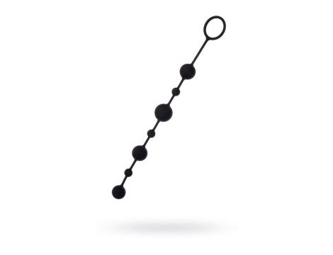 Koraliki analne silikonowe A-Toys Coron z 7 kulkami czarne 36 cm - 2