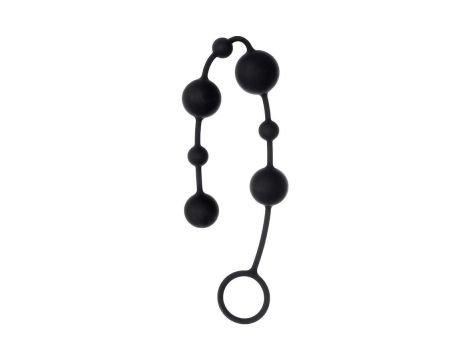 Koraliki analne silikonowe A-Toys Coron z 7 kulkami czarne 36 cm - 3