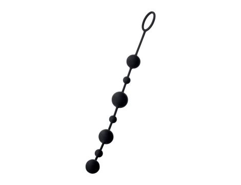 Koraliki analne silikonowe A-Toys Coron z 7 kulkami czarne 36 cm - 10