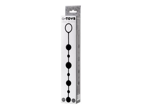 Koraliki analne silikonowe A-Toys Coron z 7 kulkami czarne 36 cm - 8