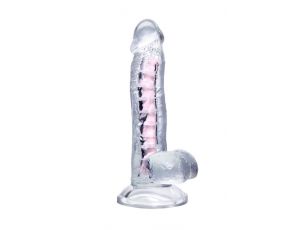 Elastyczne dildo A Toys Paret przezroczyste 18 cm