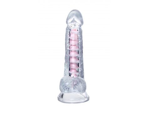 Elastyczne dildo A Toys Paret przezroczyste 18 cm - 5