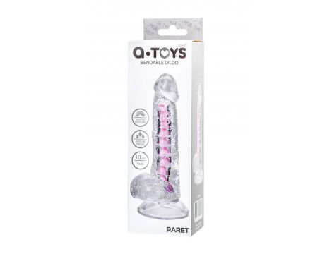 Elastyczne dildo A Toys Paret przezroczyste 18 cm - 12