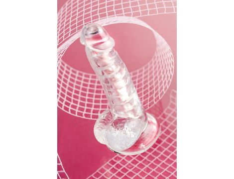 Elastyczne dildo A Toys Paret przezroczyste 18 cm - 10
