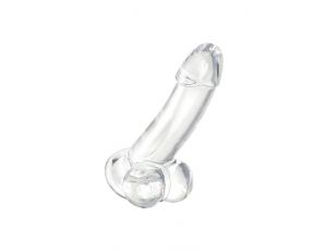 Realistic dildo A-Toys by TOYFA Cryst, TPE, transparent, 15 cm