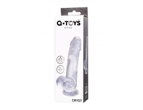 Realistic dildo A-Toys by TOYFA Cryst, TPE, transparent, 15 cm - 6