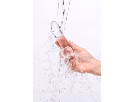 Realistic dildo A-Toys by TOYFA Cryst, TPE, transparent, 15 cm - 9