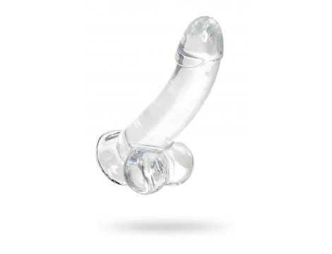 Realistic dildo A-Toys by TOYFA Cryst, TPE, transparent, 15 cm - 8