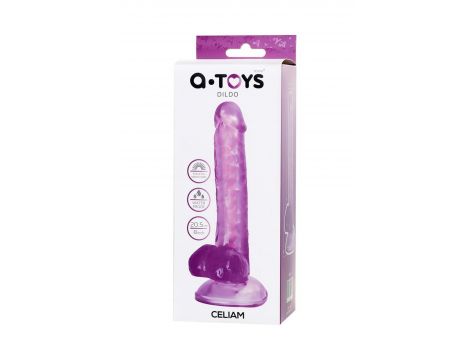 Elastyczne realistyczne dildo Celiam A Toys fioletowe 20,5 cm - 6