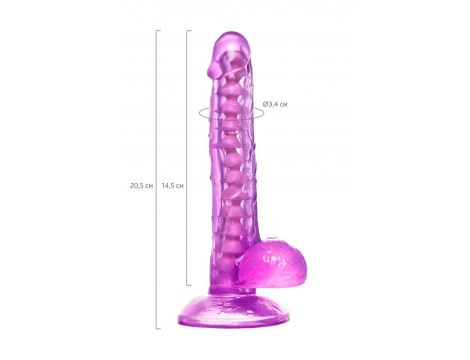 Elastyczne realistyczne dildo Celiam A Toys fioletowe 20,5 cm - 11