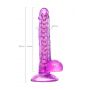 Elastyczne realistyczne dildo Celiam A Toys fioletowe 20,5 cm - 12