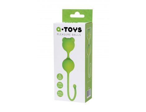 Kulki waginalne silikonowe A Toys Meeko zielone 16 cm