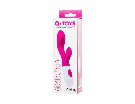 Wibrator króliczek A-Toys Fela silikonowy różowy 20,5 cm - 2