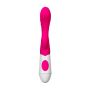 A-TOYS, Vibrator Nessy with Clitoral Stimulator, Silicone, Pink, 20 cm, 10 speeds, 2xAAA - 4