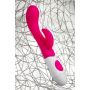 A-TOYS, Vibrator Nessy with Clitoral Stimulator, Silicone, Pink, 20 cm, 10 speeds, 2xAAA - 3