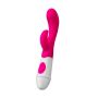 A-TOYS, Vibrator Nessy with Clitoral Stimulator, Silicone, Pink, 20 cm, 10 speeds, 2xAAA - 6