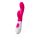 A-TOYS, Vibrator Nessy with Clitoral Stimulator, Silicone, Pink, 20 cm, 10 speeds, 2xAAA