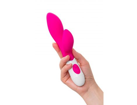 Wibrator króliczek Lilu A-Toys silikonowy różowy 20 cm - 3