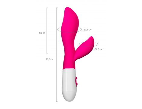 Wibrator króliczek Lilu A-Toys silikonowy różowy 20 cm - 6
